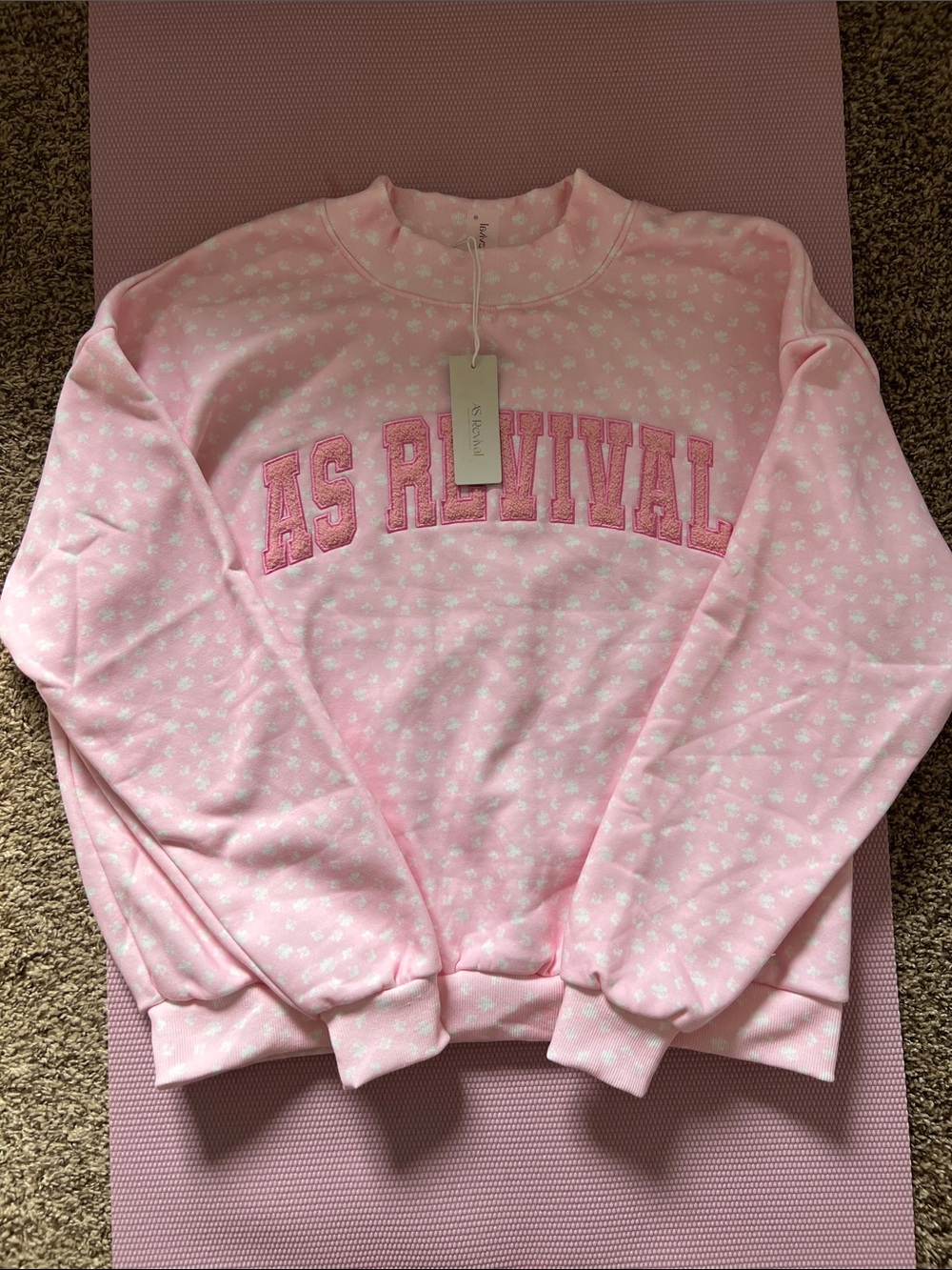 AS Revival Pink Floral Crewneck Sweatshirt